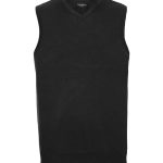 Russell Collection Sleeveless Cotton Acrylic V Neck Sweater