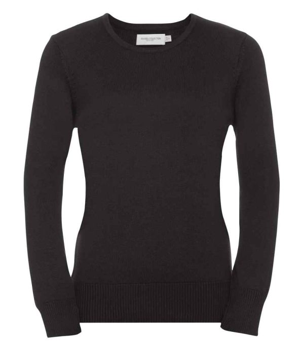 Russell Collection Ladies Cotton Acrylic Crew Neck Sweater