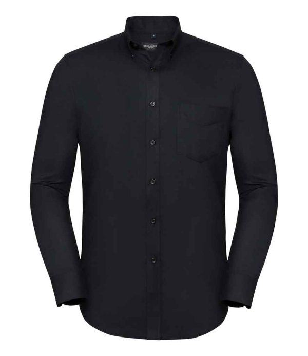 Russell Collection Tailored Long Sleeve Oxford Shirt