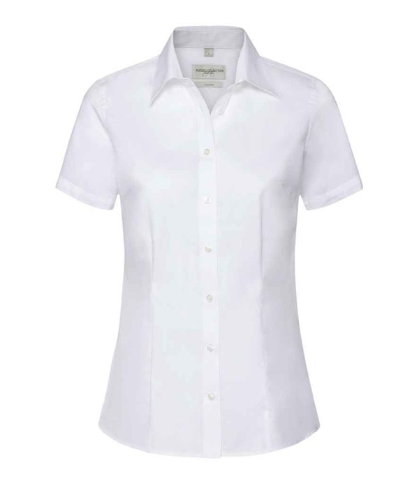 Russell Collection Ladies Short Sleeve Tailored Coolmax® Shirt