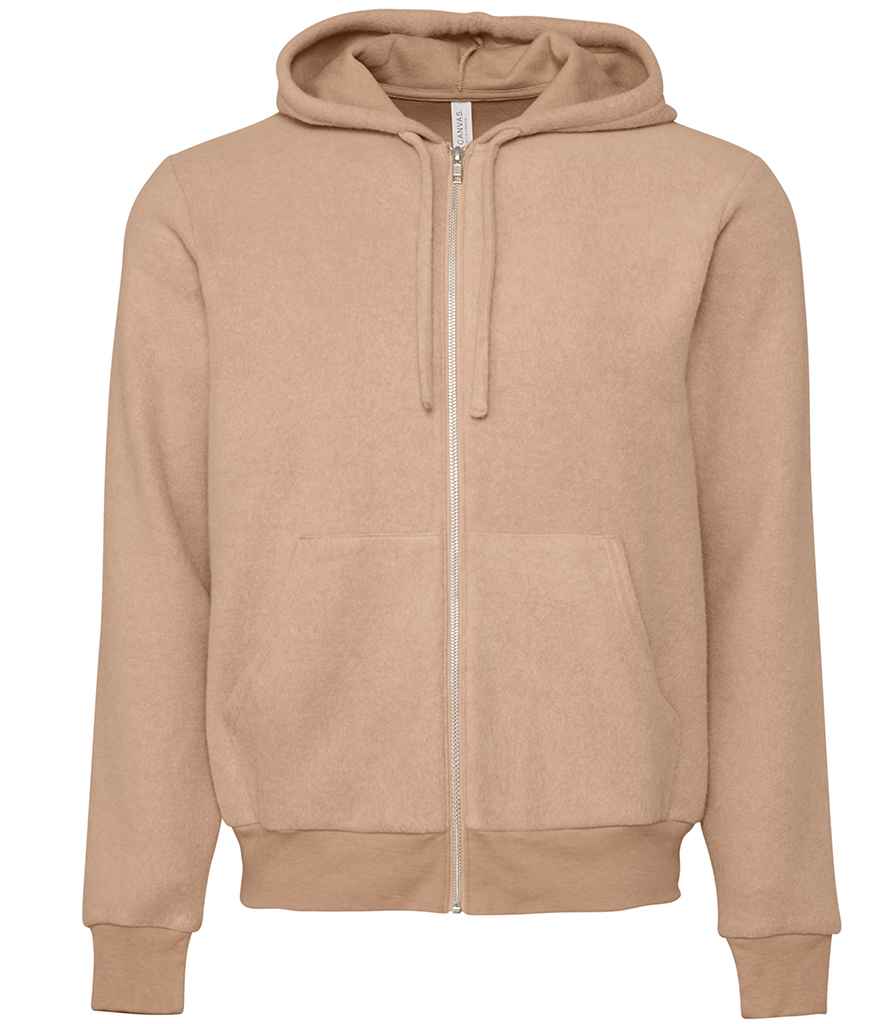 Canvas Unisex Sueded Full Zip Hoodie