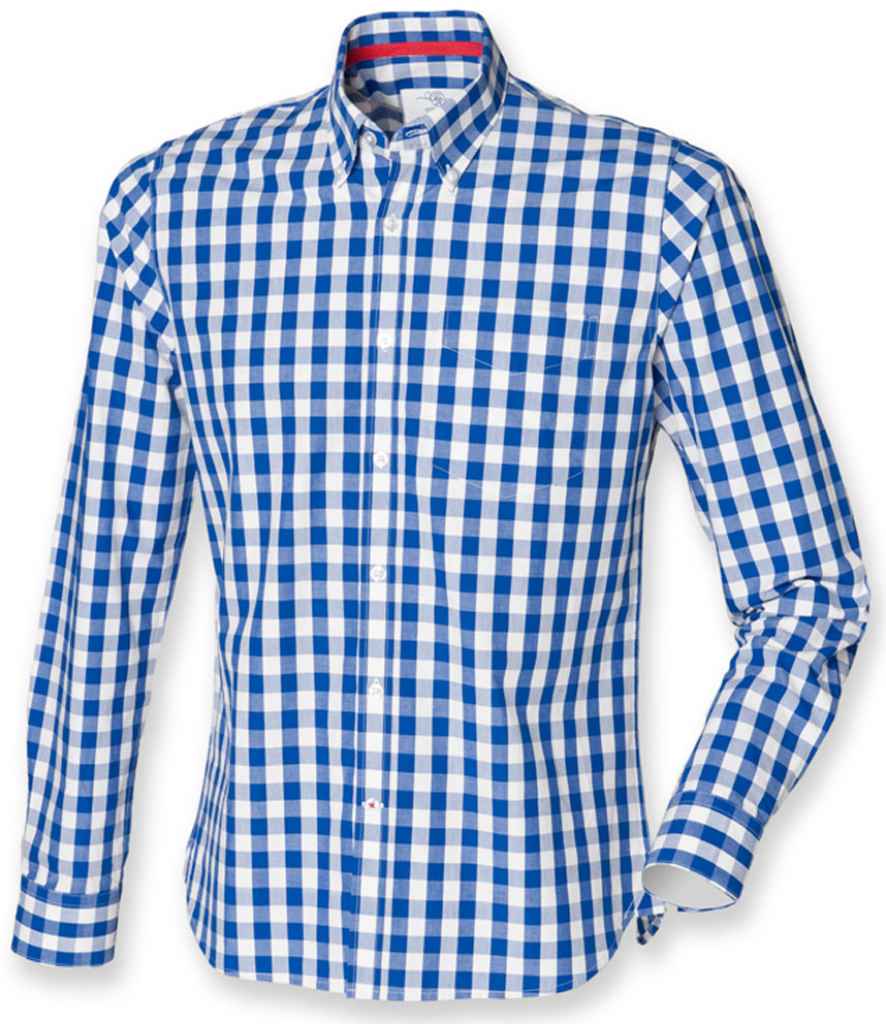 Front Row Long Sleeve Checked Cotton Shirt