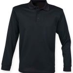 Henbury Unisex Long Sleeve Coolplus® Piqué Polo Shirt