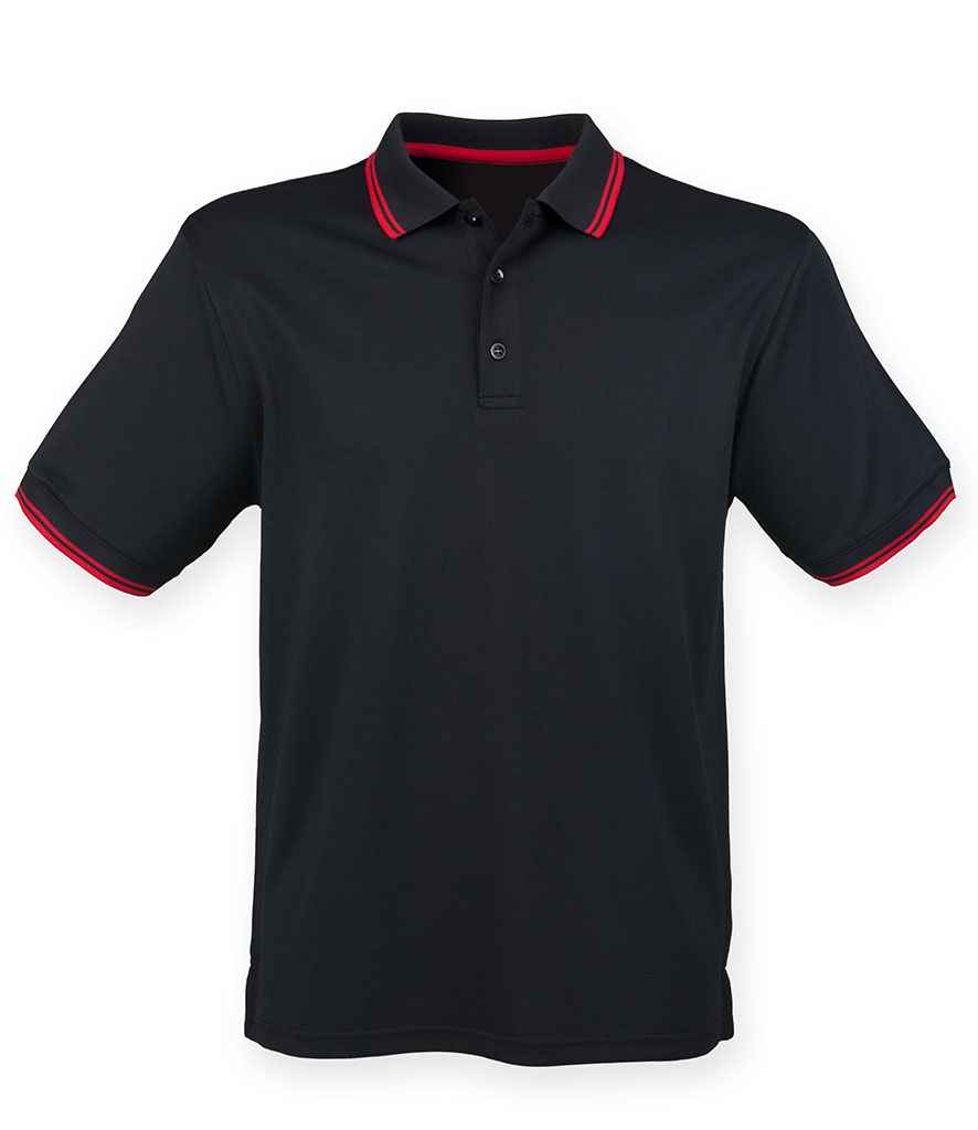 Henbury Coolplus® Tipped Polo Shirt