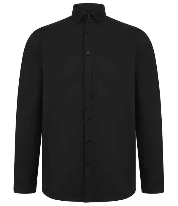 Henbury Modern Long Sleeve Regular Fit Oxford Shirt