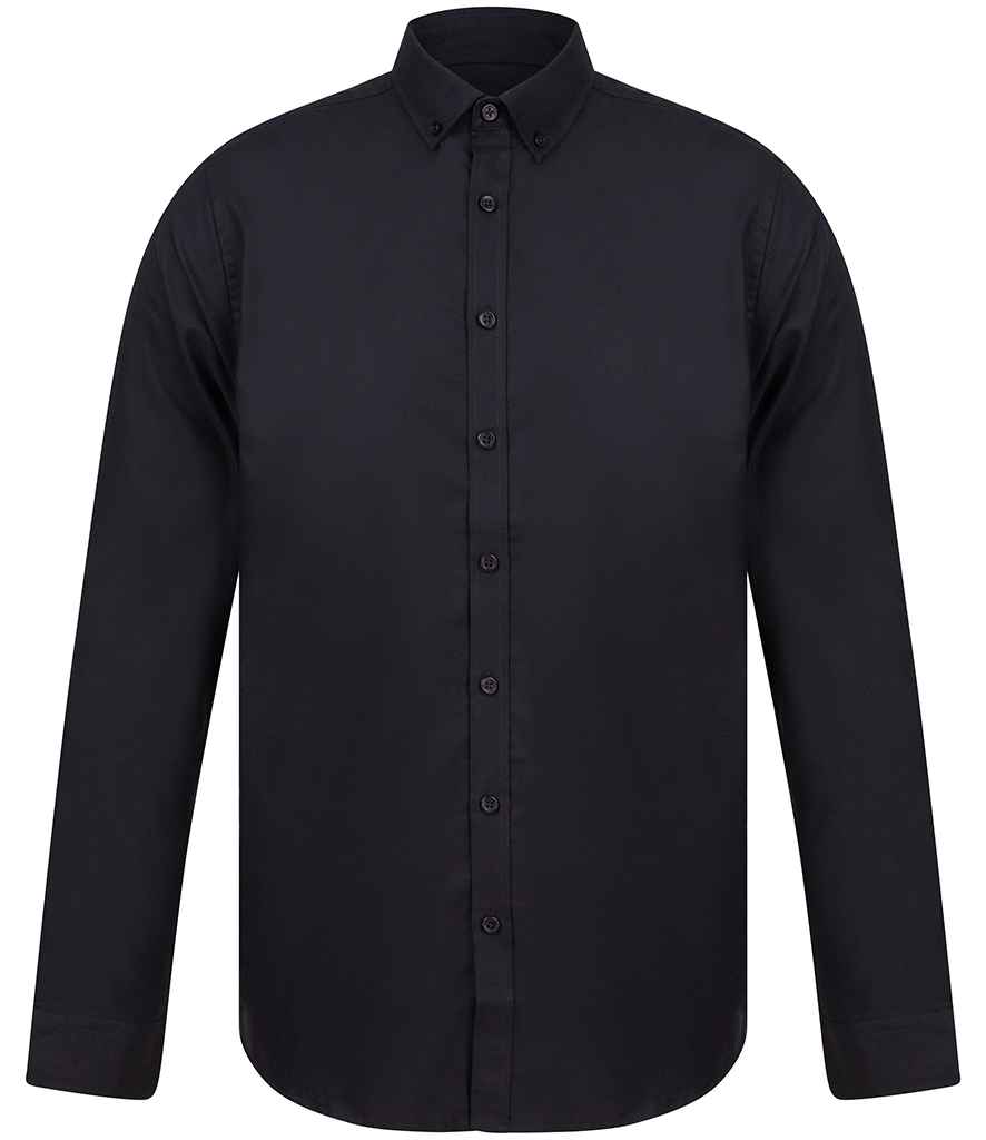 Henbury Modern Long Sleeve Slim Fit Oxford Shirt