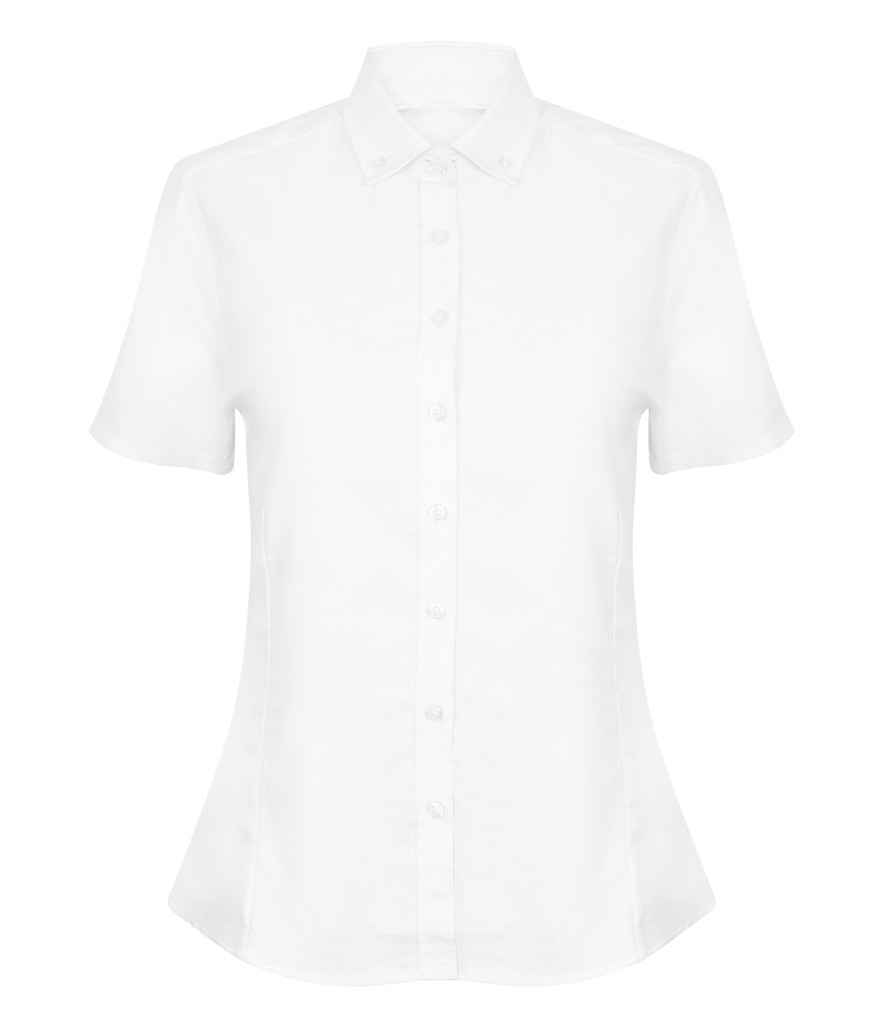 Henbury Ladies Modern Short Sleeve Regular Fit Oxford Shirt