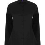 Henbury Ladies Long Sleeve Stretch Poplin Shirt