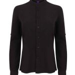 Henbury Ladies Mandarin Roll Sleeve Anti-Bac Wicking Shirt