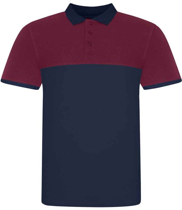 AWDis Colour Block Piqué Polo Shirt