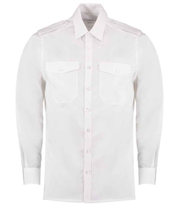 Kustom Kit Long Sleeve Tailored Pilot Shirt