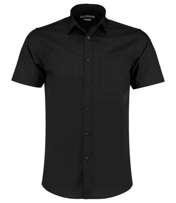 Kustom Kit Short Sleeve Tailored Poplin Shirt