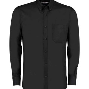 Kustom Kit Long Sleeve Slim Fit Workwear Oxford Shirt