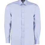 Kustom Kit Premium Contrast Long Sleeve Tailored Oxford Shirt