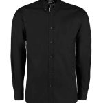 Kustom Kit Premium Long Sleeve Contrast Tailored Oxford Shirt