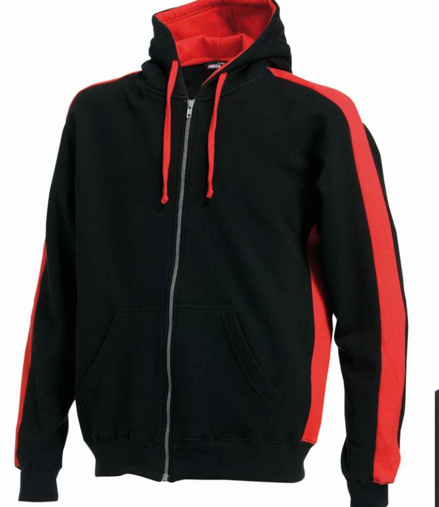 Finden and Hales Contrast Zip Hooded Sweatshirt