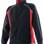 Finden and Hales Ladies Contrast Micro Fleece Jacket