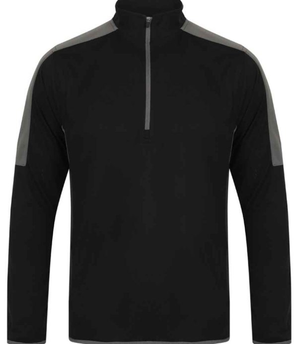 Finden and Hales Contrast Zip Neck Midlayer Top