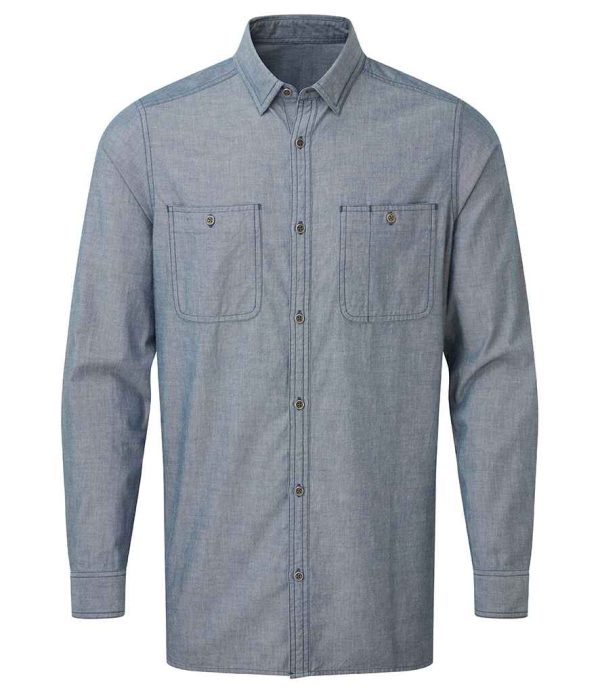 Premier Organic Fairtrade Certified Long Sleeve Chambray Shirt