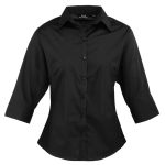 Premier Ladies 3/4 Sleeve Poplin Blouse