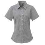 Premier Ladies Gingham Short Sleeve Shirt