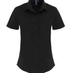 Premier Ladies Short Sleeve Stretch Fit Poplin Shirt