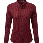 Premier Ladies Maxton Check Long Sleeve Shirt