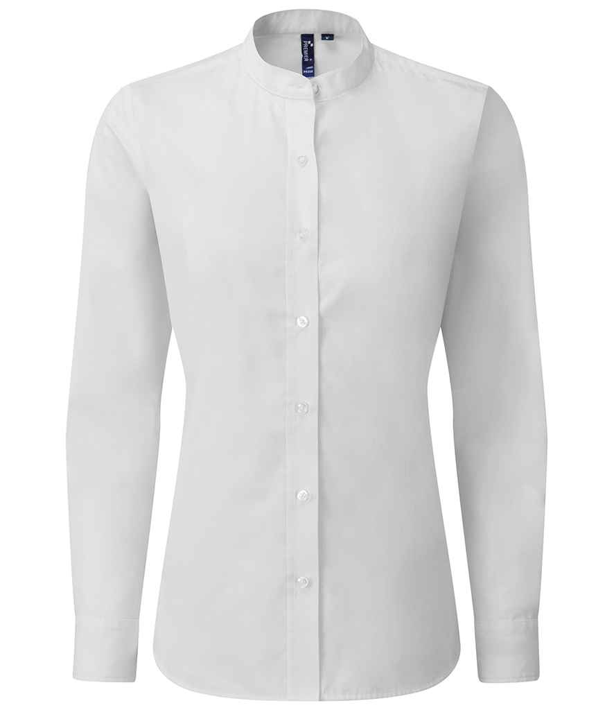 Premier Ladies Banded Collar Grandad Shirt