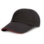 Result Kids Low Profile Heavy Brushed Cotton Cap with Sandwich Peak