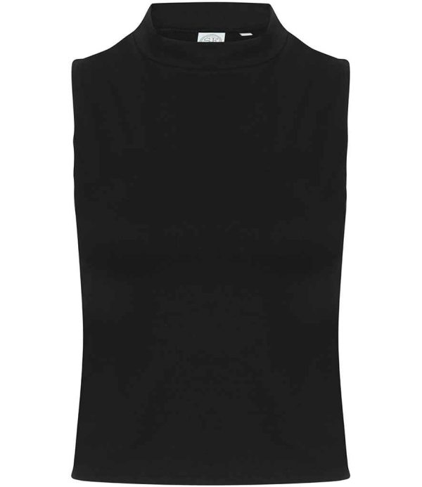 SF Ladies High Neck Crop Vest