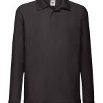 Fruit of the Loom Kids Long Sleeve Poly/Cotton Piqué Polo Shirt