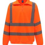 Yoko Hi-Vis Zip Neck Sweatshirt